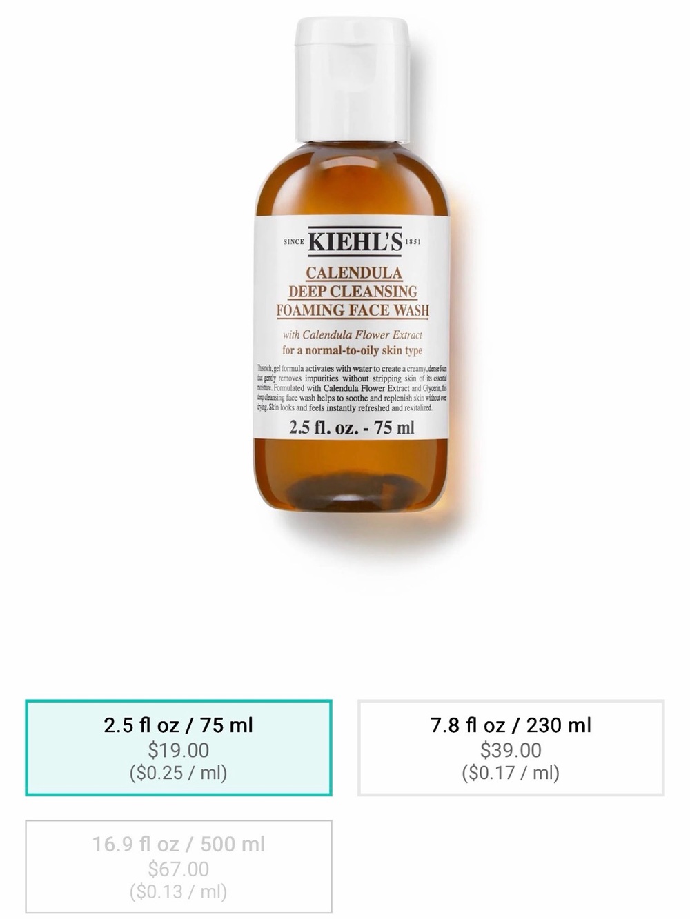New Kiehl’s Calendelum Herbal Face Toner